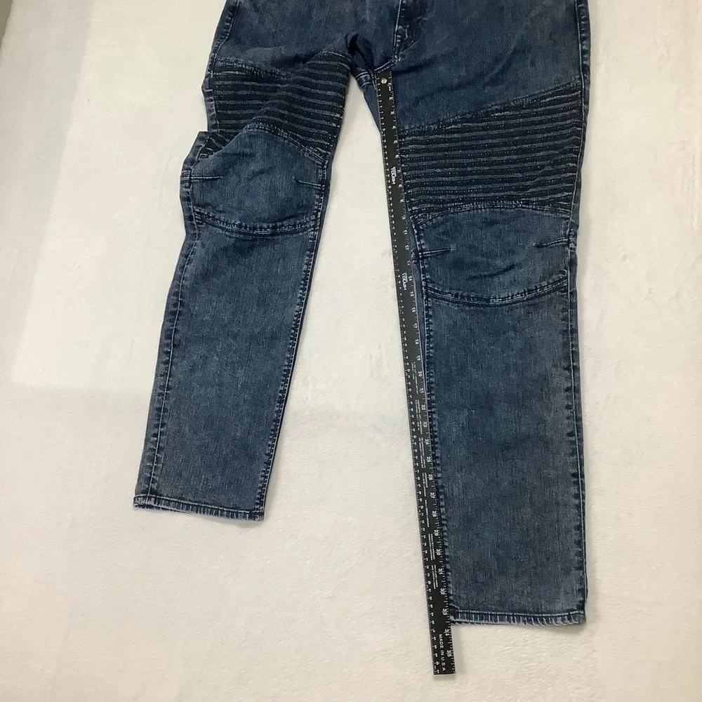 True Religion Men’s Geno Moto Relaxed Slim Coverstitch Size 40